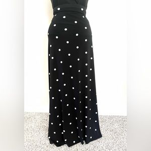 LuLaRoe Black & White Polka Dot Maxi Skirt